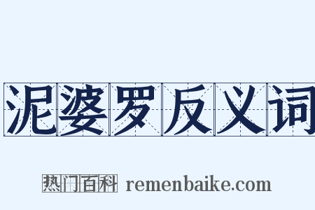 泥婆罗反义词是什么意思的图片